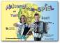 Preview: Akkordeon-Spiel mit Tasti und Basti im Notenparadies 2, Marianne Baldauf, Schulwerk für Akkordeon, Akkordeonschule, Piano-Akkordeon, C-Griff Knopf, B-Griff Knopf, sehr leicht, Akkordeonspielen lernen, Anfänger, Akkordeon Noten