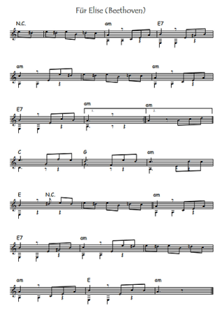 (Beet)höflich,(Mo)zärtlich und einen Haydn Spaß dabei, Ludwig van Beethoven, Wolfgang Amadeus Mozart, Joseph Haydn, Gottfried Hummel, Gitarre, zweistimmig, Spielheft, Wiener Klassik, leicht, Gitarren Noten, Gitarre spielen lernen, Beispielseite