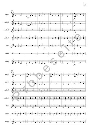 Piratensuite, Gerriet Heuten, Akkordeon-Orchester, Suite in 3 Sätzen, leicht-mittelschwer, Kiddystimme, Easystimme, Akkordeon Noten, Satz 3
