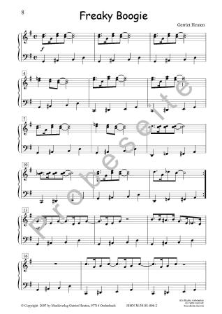 Sixpack 6, Boogie Woogie, Gerriet Heuten, Akkordeon-Solo, Standardbass MII, Spielheft, Soloband, Bassnoten lesen lernen, leicht-mittelschwer, unterschiedliche Genres, verschiedene Stilrichtungen, alternative Spielvorschläge, Akkordeon Noten, Beispielseite