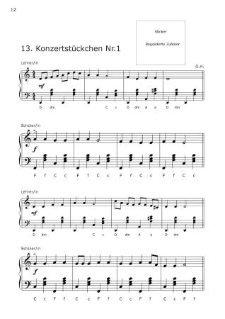 Akkordeonschule Band 2, Gerriet Heuten, Schulwerk für Akkordeon, Lehrwerk, sehr leicht, ​für Kinder, Vorschule, Grundschule, Akkordeonunterricht, Akkordeon spielen lernen, Akkordeon Noten, Notenbeispiel
