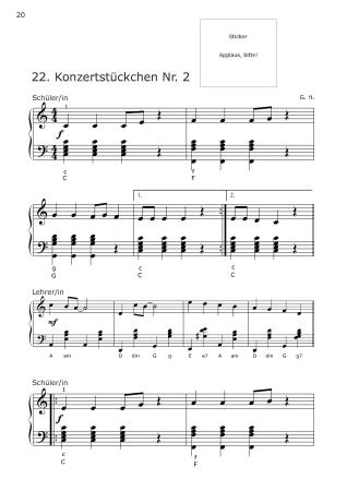 Akkordeonschule Band 2, Gerriet Heuten, Schulwerk für Akkordeon, Lehrwerk, sehr leicht, ​für Kinder, Vorschule, Grundschule, Akkordeonunterricht, Akkordeon spielen lernen, Akkordeon Noten, Blick in die Noten