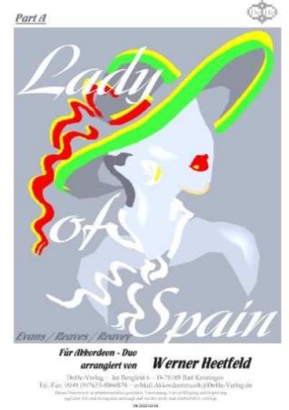 Lady of Spain, Tolchard Evans, Erell Reaves, Werner Heetfeld, Spielstück, Akkordeon-Duo, Standardbass MII, mittelschwer-schwer, Akkordeon Noten