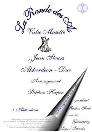 La Ronde des As, Jean Steurs, Stephan Heepen, Spielstück, Akkordeon-Duo, Piano-Akkordeon und Knopfgriff-Akkordeon, Standardbass MII, Valse Musette, Walzer, mittelschwer, Akkordeon Noten
