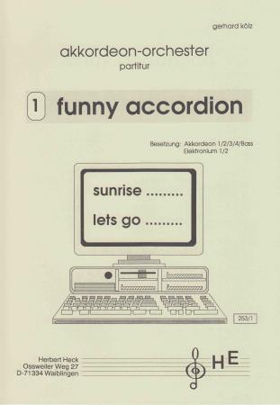 Funny Accordion 1, Gerhard Kölz, Schüler-Orchester, Akkordeon-Orchester, leicht, Originalkomposition, Originalmusik, Akkordeon Noten