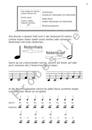Akkordeonschule Band 1, Gerriet Heuten, Schulwerk für Akkordeon, Lehrwerk, sehr leicht, ​für Kinder, Vorschule, Grundschule, Akkordeonunterricht, Akkordeon spielen lernen, Akkordeon Noten, Probeseite