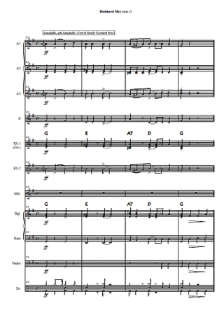 Reinhard Mey - Über den Wolken und andere Höhenflüge, Reinhard Mey, Gottfried Hummel, Akkordeonorchester, Medley, Potpourri, Tophits, Ohrwurm, mittelschwer, Akkordeon Noten