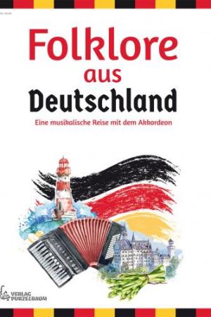 Folklore aus Deutschland, Martin Spieß, Akkordeon-Solo, Standardbass MII, Spielheft, Soloband, leicht-mittelschwer, musikalische Reise, Volksweisen, Akkordeon Noten