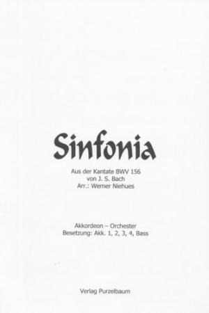Sinfonia, Johann Sebastian Bach, Werner Niehues, Akkordeon-Orchester, Akkordeon-Ensemble, kleine Besetzung, Spielgruppe, Wertungsstück, Wettbewerbsstück, Wettbewerbsliteratur, Mittelstufe, leicht-mittelschwer, Akkordeon Noten, Cover