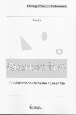 Quartett in G, Telemann, Breinbauer, Akkordeon-Orchester, Akkordeon-Ensemble, filigran, Kirchenkonzert, Oberstufe, mittelschwer, Wettbewerbsstück, Wertungsstück, Wettbewerbsliteratur, Akkordeon Noten, Cover