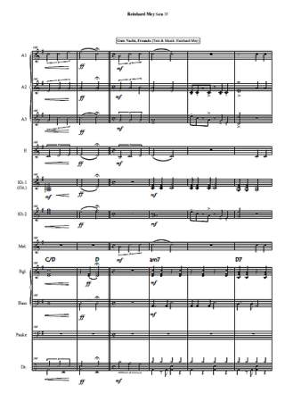 Reinhard Mey - Über den Wolken und andere Höhenflüge, Reinhard Mey, Gottfried Hummel, Akkordeonorchester, Medley, Potpourri, Tophits, Ohrwurm, mittelschwer, Akkordeon Noten