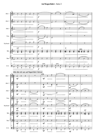 Auf Kaperfahrt - The Dancing Pirates, Gottfried Hummel, Akkordeonorchester, Medley, Potpourri, Shantys, Piraten, Kaperfahrt, leicht-mittelschwer, Akkordeon Noten