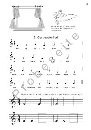 Akkordeonschule Band 1, Gerriet Heuten, Schulwerk für Akkordeon, Lehrwerk, sehr leicht, ​für Kinder, Vorschule, Grundschule, Akkordeonunterricht, Akkordeon spielen lernen, Akkordeon Noten, Notenbeispiel