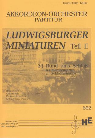 Ludwigsburger Miniaturen 2, Ernst-Thilo Kalke, Oberstufe, Akkordeonorchester, Originalkomposition, Wettbewerbsliteratur, Wertungsstück, Originalmusik, mittelschwer-schwer, Akkordeon Noten
