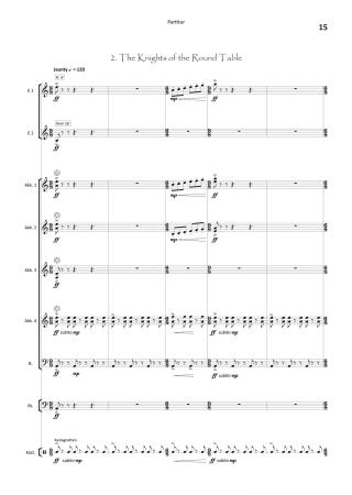 The Legend Of King Arthur, Ian Watson, Akkordeon-Orchester, Suite in 4 Sätzen, König Artus, Artus-Legende, London Accordion Orchestra, mittelschwer-schwer, Wertungsstück, Wettbewerbsliteratur, Orchesternoten, Musiknoten, Akkordeon Noten, Beispielsweise