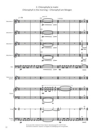 Preview: Danses botaniques, Helmut Quakernack, Akkordeon-Orchester, Suite in fünf Sätzen, Konzertsuite, schwer, Akkordeon Noten, Probeseite