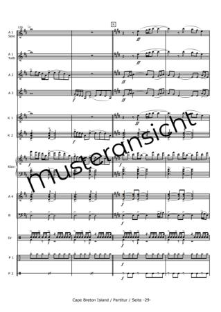 Cape Breton Island - Canadian Impressions, Rudi Braun, Akkordeon-Orchester, Landschaftsbeschreibung, Kanada, Klangvielfalt, mittelschwer-schwer, Konzertstück, Wertungsstück, Akkordeon Noten, Beispielseite