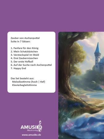 Zauber von Aschenputtel, Petra Cortijo, für hohe C-Melodieinstrumente & Klavierbegleitung, Querflöte, Blockflöte, Oboe, Mundharmonika, Kammermusik, Spielheft, Suite in 7 Sätzen, Unterricht, Konzert, Wettbewerb, Wettbewerbsnoten, Wertungsspiel, Originalkom