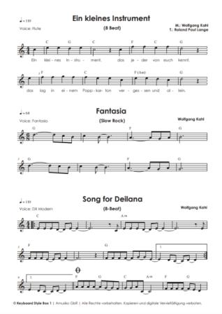 Preview: Keyboard Style-Box Band 1, Wolfgang Kahl, Keyboard-Solo, Spielheft, Begleitautomatik, Keyboard spielen lernen, sehr leicht, Keyboard Noten, Beispielseite