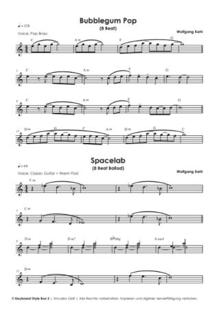Preview: Keyboard Style-Box Band 2, Wolfgang Kahl, Keyboard-Solo, Spielheft, Begleitautomatik, Keyboard spielen lernen, leicht, Keyboard Noten, Ansichtsseite