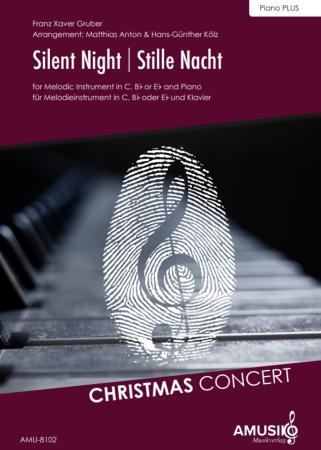 Silent Night | Stille Nacht, Franz Xaver Gruber, Hans-Günther Kölz, Matthias Anton, Klavier und Melodieinstrument, mittelschwer, Weihnachten, Weihnachtslied, Piano plus, Kammermusik, Kammermusik-Duo, Duo, Duett, Klavier Noten, Cover