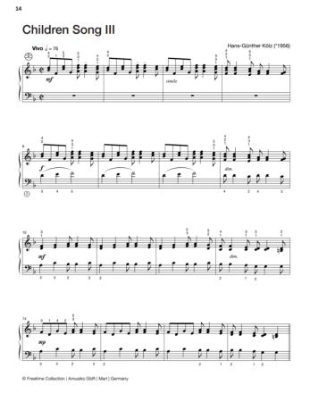 Preview: Freetime Collection, Hans-Günther Kölz, Spielheft für Akkordeon-Solo mit Melodiebass (MIII), C-Griff, Umsteiger, leicht-mittelschwer, linke Hand, Fingersätze, inkl. Online-Audio, Sarah Gimbel, Soloband, Akkordeon Noten, Blick ins Heft