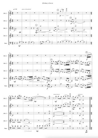Whiskey in the Jar, Variationen, Helmut Quakernack, Akkordeon-Ensemble, Akkordeon-Quintett, irisches Trinklied, Traditional, Folksong, mittelschwer, Akkordeon Noten, Beispielseite