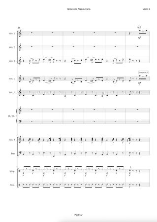 Tarantella Napoletana, Matthias Hennecke, Akkordeon-Orchester, traditionelle Weise, Italien, Miracoli ist fertig, mittelschwer, Akkordeon Noten, Notenbeispiel
