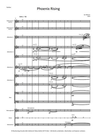 Phoenix Rising, Ian Watson, Akkordeon-Orchester, Auftragskomposition, World Music Festival Innsbruck, WMF, LAO, London Accordion Orchestra, Höchststufe, schwer, Wertungsstück, Wettbewerbsliteratur, Orchesternoten, Musiknoten, Originalkomposition, Original