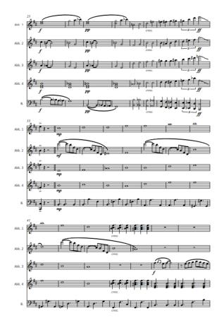 Tango fiorito, Nils Aebersold, Variationen, Akkordeon-Ensemble, Akkordeon-Quintett, Originalkomposition, Originalmusik, mittelschwer bis schwer, Akkordeon Noten, Beispielseite