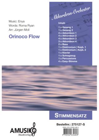 Preview: Orinoco Flow, Enya, Roma Ryan, Jürgen Moll, Akkordeon-Orchester, mittelschwer, mit Easy-Stimme, Unterhaltungskonzert, Megahit, Akkordeon Noten, Stimmensatzdeckblatt