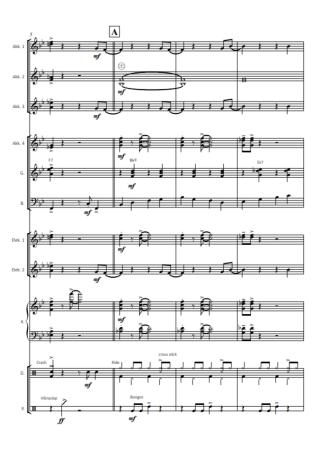 Preview: Crazy Little Thing Called Love, Freddie Mercury, Queen, Oliver Kruck, ​Rock'n'Roll-Hit für Akkordeon-Orchester, mittelschwer, Akkordeon Noten, Beispielseite