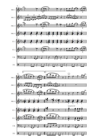 Preview: Playful Chromatics, Nils Aebersold, Akkordeon-Orchester, Akkordeon-Ensemble, spaßige Swingnummer, ideal als Zugabe, mittelschwer-schwer, Originalkomposition, Originalmusik, Akkordeon Noten, Beispielseite