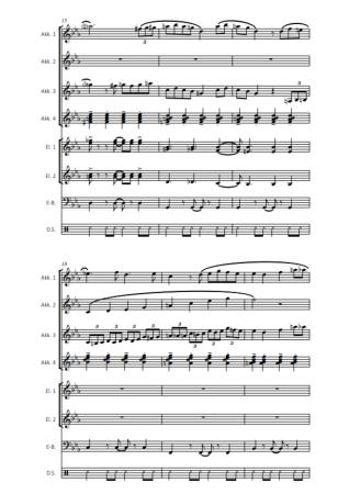 Playful Chromatics, Nils Aebersold, Akkordeon-Orchester, Akkordeon-Ensemble, spaßige Swingnummer, ideal als Zugabe, mittelschwer-schwer, Originalkomposition, Originalmusik, Akkordeon Noten, Blick in die Noten