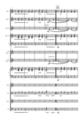 Preview: Valse, Lionel Chapuis, Akkordeon-Orchester, Konzertwalzer, mittelschwer, Originalkomposition, Originalmusik, Akkordeon Noten, Beispielseite