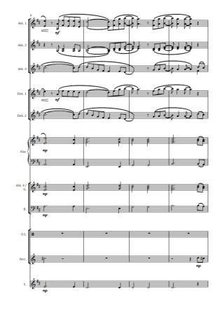 Angels, Robbie Williams, Guy Chambers, Jürgen Moll, Akkordeon-Orchester, Ballade, Megahit, Welthit, Gänsehaut, leicht-mittelschwer, mit Easy-Stimme, Akkordeon Noten, Beispielseite