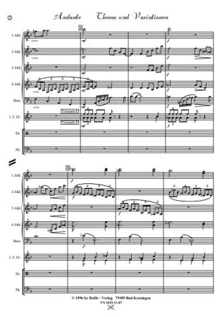 Andante aus dem Klavierkonzert Nr. 21 in C-Dur, Thema und Variationen, Wolfgang Amadeus Mozart, Werner Heetfeld, Akkordeon-Orchester, klassische Musik, Konzertstück, Wettbewerbsstück, Wertungsstück, Wettbewerbsliteratur, mittelschwer-schwer, Oberstufe, Ak