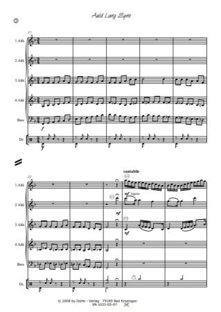 Auld Lang Syne, Werner Heetfeld, Akkordeon-Orchester, alte schottische Melodie, Variationen, Originalkomposition, Originalmusik, mittelschwer, Akkordeon Noten, Notenbeispiel