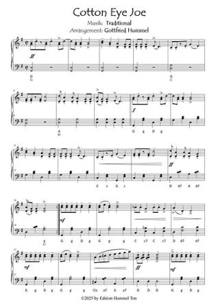 Back to the Country Roads, Gottfried Hummel, Akkordeon-Solo, Standardbass MII, Klavier, Keyboard, Spielheft, Soloband, Tophits, Evergreens, Countrymusic, leicht-mittelschwer, Akkordeon Noten, Beispielseite