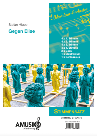 Gegen Elise, Stefan Hippe, Beethoven für Akkordeon, Akkordeon-Orchester, mittelschwer, Für Elise, Akkordeon Noten