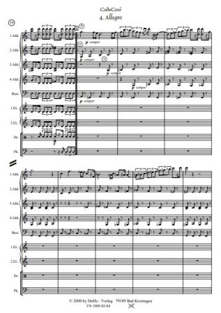 CodeCosi, Werner Heetfeld, Akkordeon-Orchester, Fantasie in vier Sätzen, viersätzige Komposition, mit rechts und links, Wertungsstück, Wettbewerbsstück, Wettbewerbsliteratur, schwer, Oberstufe, Akkordeon Noten, Originalkomposition, Originalmusik, Blick in