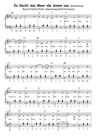 Come on - Sing einen Song! - Friedrich Silcher 2.0, Gottfried Hummel, Klavier-Solo, Piano-Solo, Keyboard-Solo, Akkordeon-Solo, Melodiestimmen in C hoch & tief, Bb, Es und C (Bass-Schlüssel), Spielheft, Soloband, 12 bekannte Stücke, leicht, Klavier Noten,
