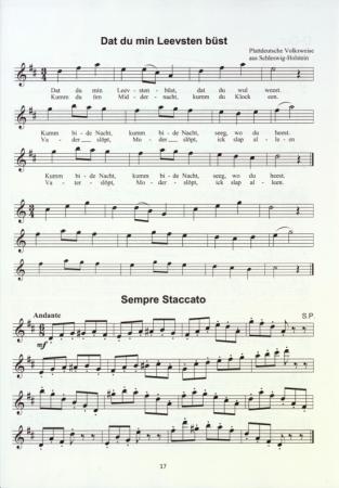 Die D2-Schule für Sopranflöte (Spielmannsflöte), Bernd Nawrat, Flötenschule, Spielmannszug-Flöte, Schulwerk, Lehrwerk, Molltonleitern, Molltonarten, praktische Gehörbildung, Vortragsstücke, Duette, leicht, Flöten Noten, Notenbeispiel