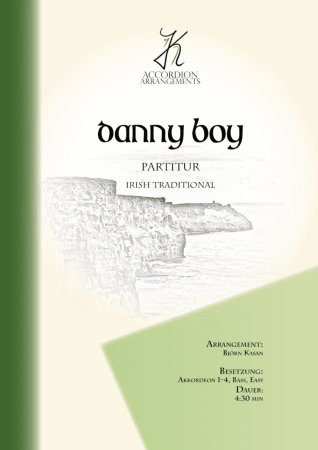 Danny Boy, Björn Kasan, Akkordeon-Orchester, Air, Irish Traditional, alte irische Melodie, gälische Folklore, leicht-mittelschwer, Easy-Stimme, Akkordeon Noten, Cover