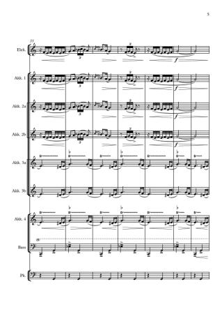 Danza Ritual Del Fuego (Feuertanz), Manuel de Falla, Stefanie Hazenbiller, Akkordeonorchester, Ballett, mittelschwer-schwer, Akkordeon Noten, Blick in die Noten