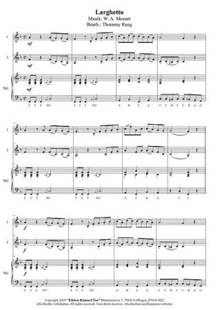 Die Kegelduette, Wolfgang Amadeus Mozart Thommy Reeg Kammermusik-Spielheft, 2 Melodieinstrumente (in C, Bb, Es, C (Bass-Schlüssel)), Begleitstimme (Akkordeon oder Klavier), mittelschwer, Kammermusik Noten, Probeseite