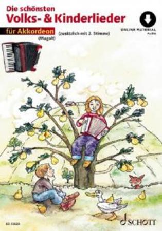 Die schönsten Volks- und Kinderlieder, Akkordeon-Solo, mit 2. Stimme, Spielheft, Soloband, mit CD, sehr leicht, Anfänger, Akkordeon spielen lernen, Akkordeonunterricht, Akkordeon Noten