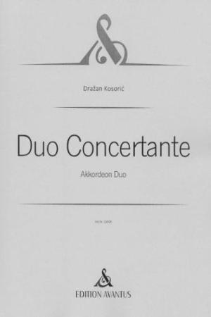 Duo Concertante, Dražan Kosorić, Akkordeon-Duo, Standardbass MII, Melodiebass MIII, Freebass, Duett, zeitgenössische Tonsprache, schwer, anspruchsvoll, Akkordeon Noten, Cover