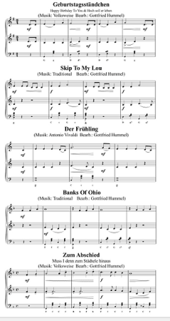 "Einfach" nur spielen!, Gottfried Humml, Akkordeon-Duo, Standardbass MII, Spielheft, Duoband, Spielstücke unterschiedlicher Genres, sehr leicht, Akkordeon Noten, Beispielseite