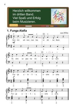 Preview: Akkordeonschule Band 3, Gerriet Heuten, Schulwerk für Akkordeon, Lehrwerk, leicht, ​für Kinder, Grundschule, Akkordeonunterricht, Akkordeon spielen lernen, mit Online-Audio, Akkordeon Noten, Blick in die Noten